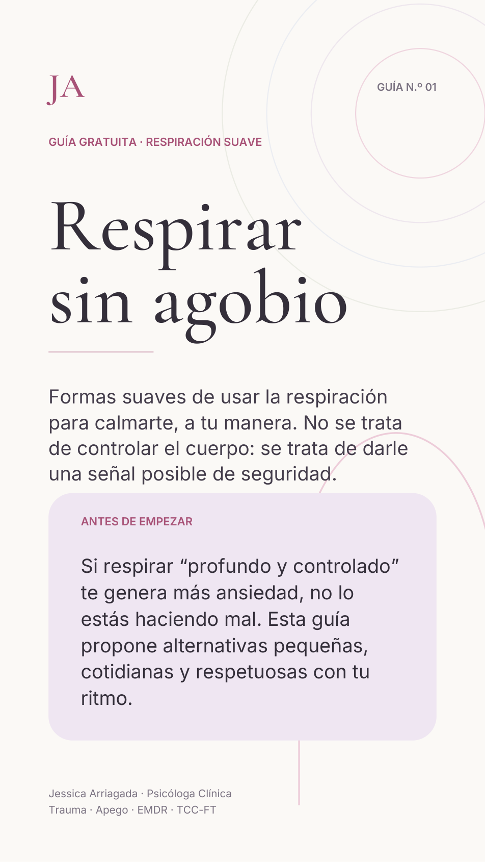 Vista previa de la guía Respirar sin agobio